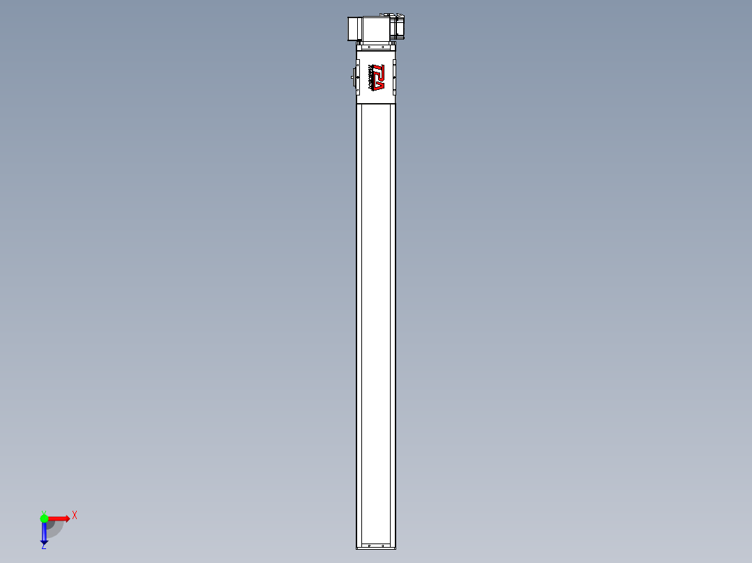 同步带全封闭直线模组TPA-HCB-110D-90-L1200-RP-Y-P40-N3俯视图