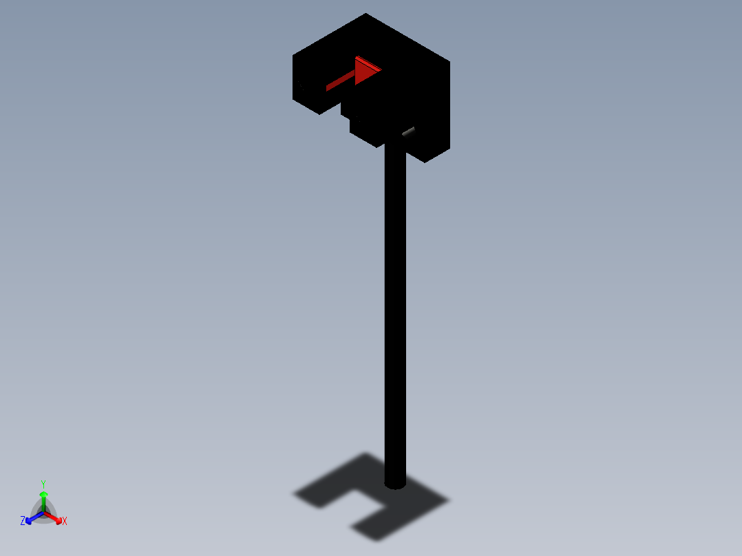 槽型光电传感器LU-L24正等轴测图