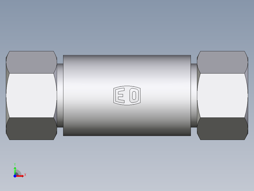 卡套式工业通用硬管接头EO_Weld_bulkhead_fitting_ESV20S前视图