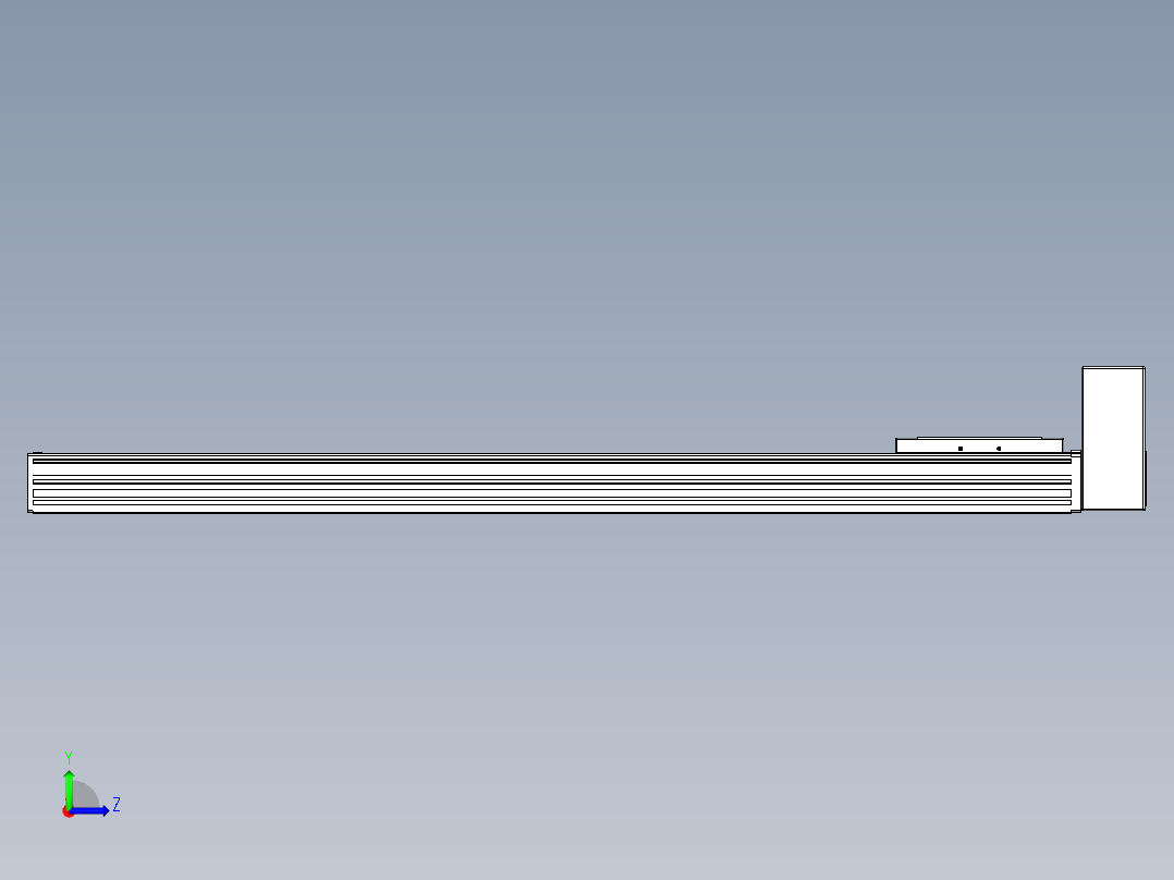 同步带全封闭直线模组TPA-HCB-120D-90-L850-LU-Y-P40-N3左视图