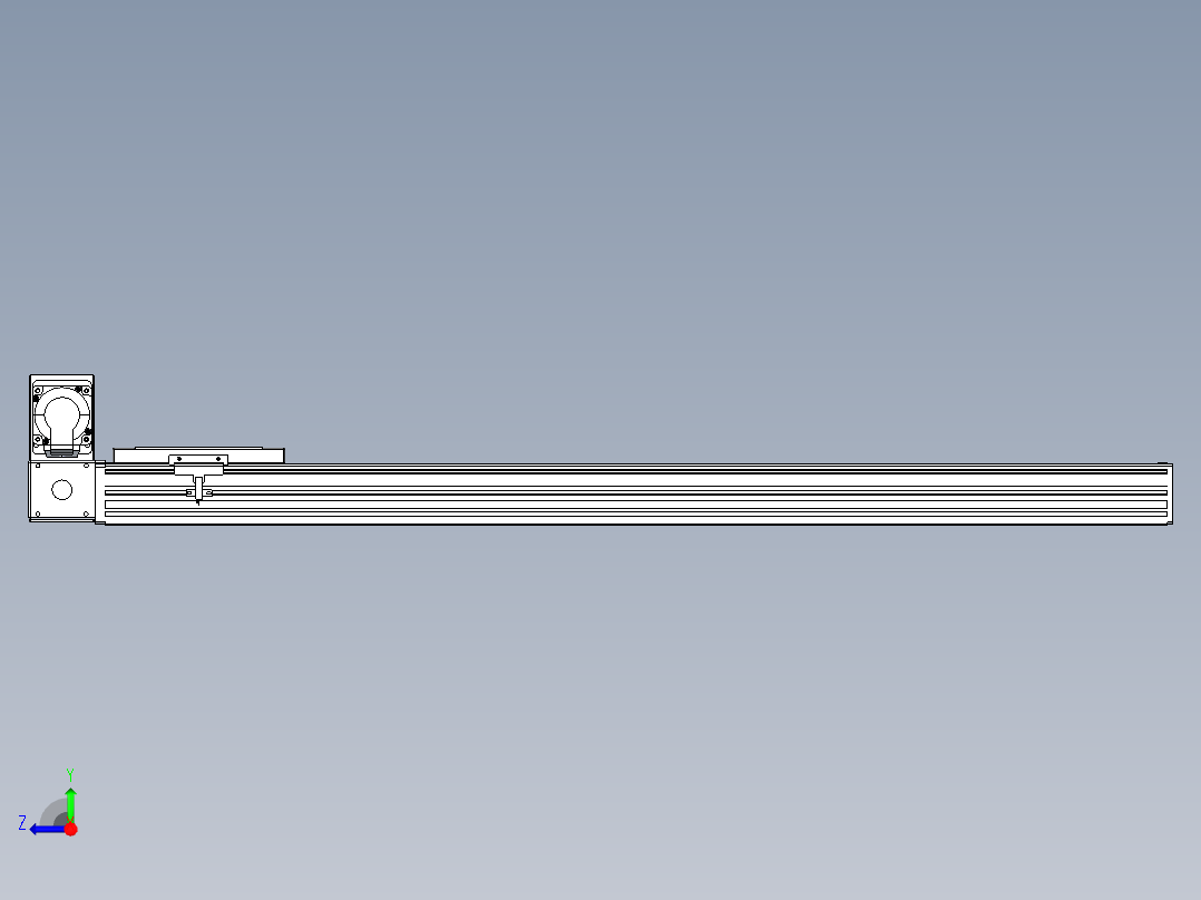 同步带全封闭直线模组TPA-HCB-120D-90-L850-LU-Y-P40-N3右视图