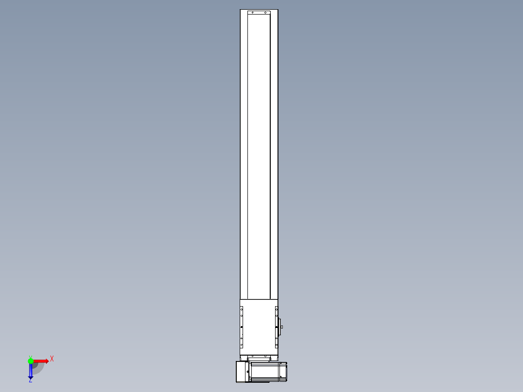 同步带全封闭直线模组TPA-HCB-120D-90-L850-LU-Y-P40-N3俯视图