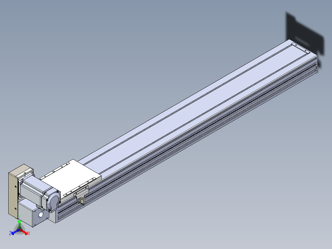 同步带全封闭直线模组TPA-HCB-120D-90-L850-LU-Y-P40-N3正等轴测图