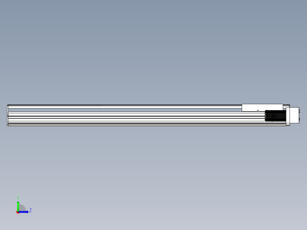 Toyo东佑达直线模组-ETH22-1250-BR-400W左视图