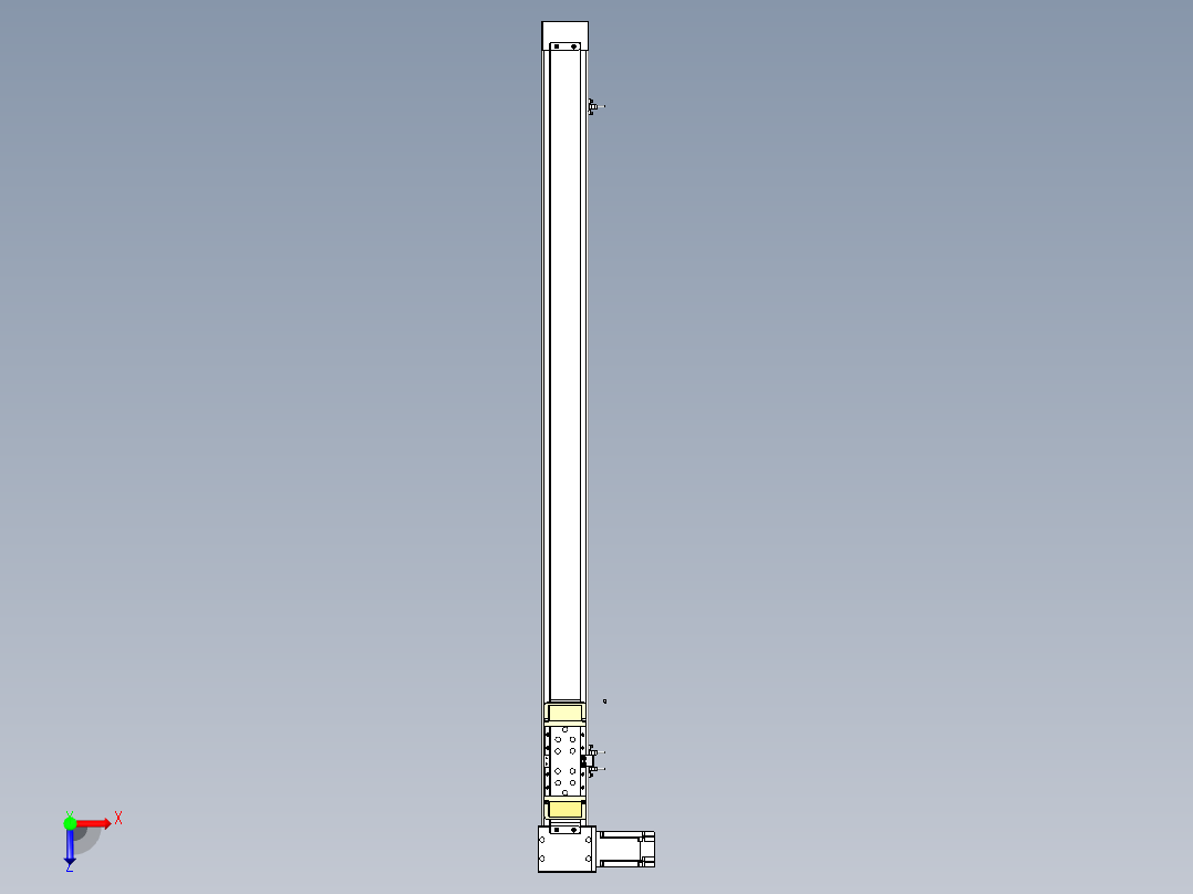 Toyo东佑达直线模组-M80M-S-X102-1100-L-P40-C4俯视图
