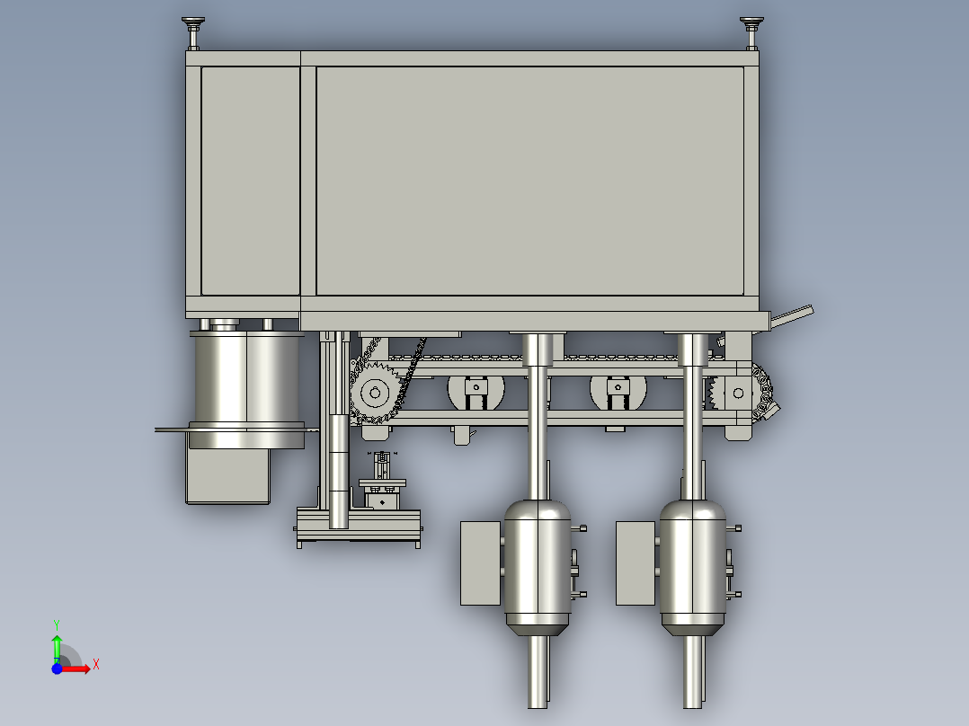 链板自动攻丝机前视图
