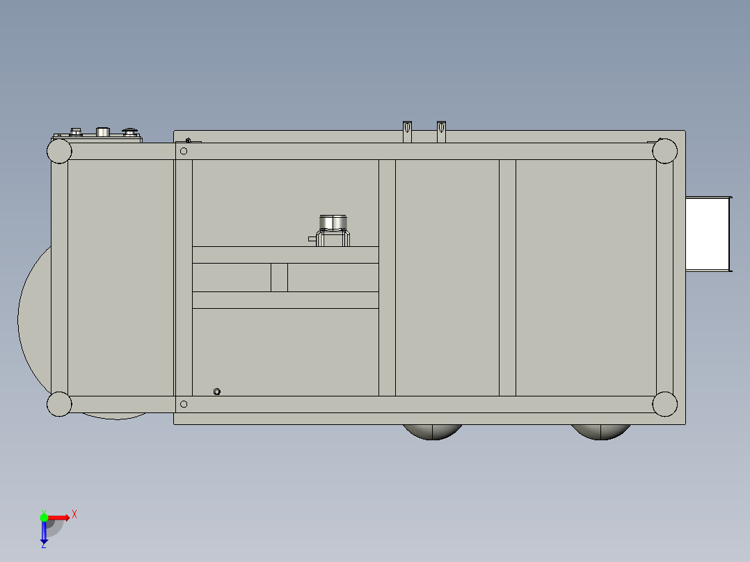 链板自动攻丝机俯视图