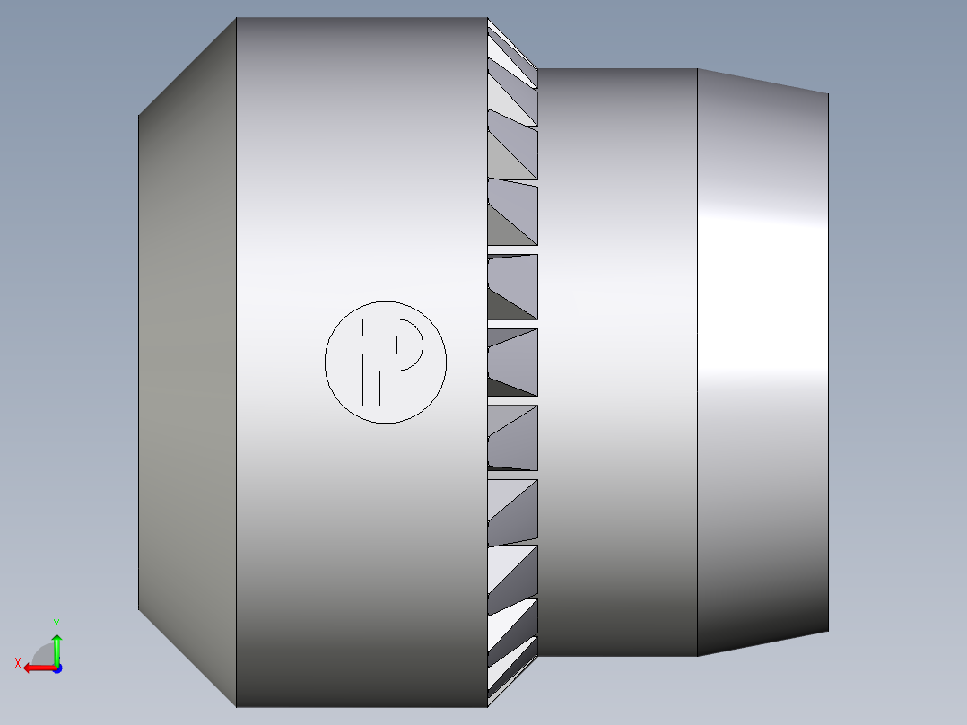 卡套式工业通用硬管接头Progressive_stop_ring_PSR06LX后视图