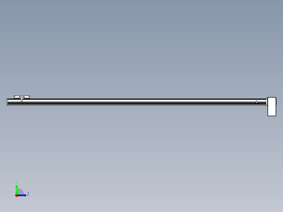 同步带全封闭直线模组TPA-HCB-105D-90-L1850-LP-Y-P20-N3左视图