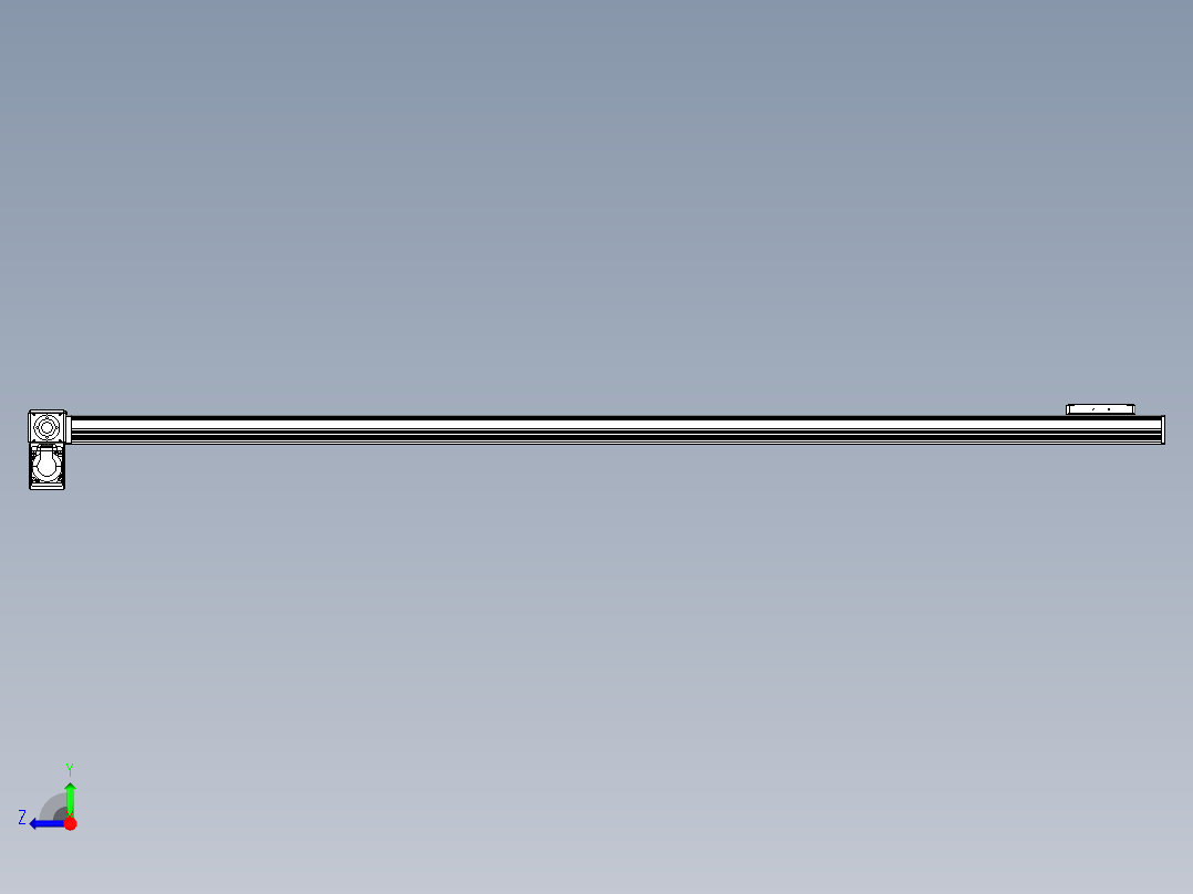 同步带全封闭直线模组TPA-HCB-105D-90-L1850-LP-Y-P20-N3右视图