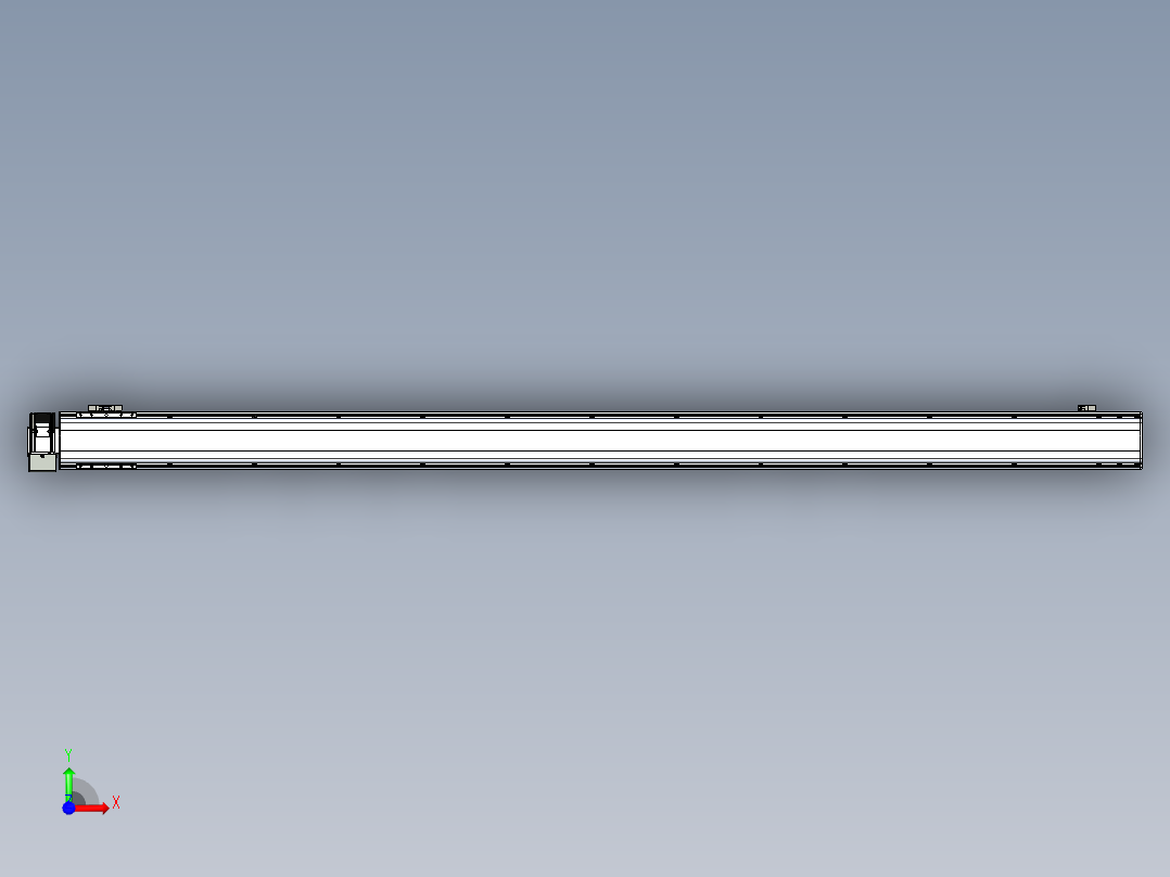 同步带滑台-半封闭B13H-L45-S2300-LU-P40-D3前视图