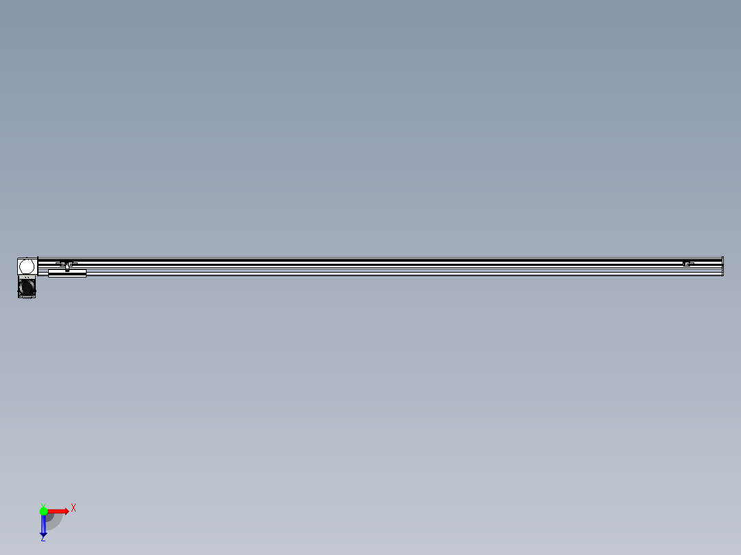 同步带滑台-半封闭B13H-L45-S2300-LU-P40-D3俯视图