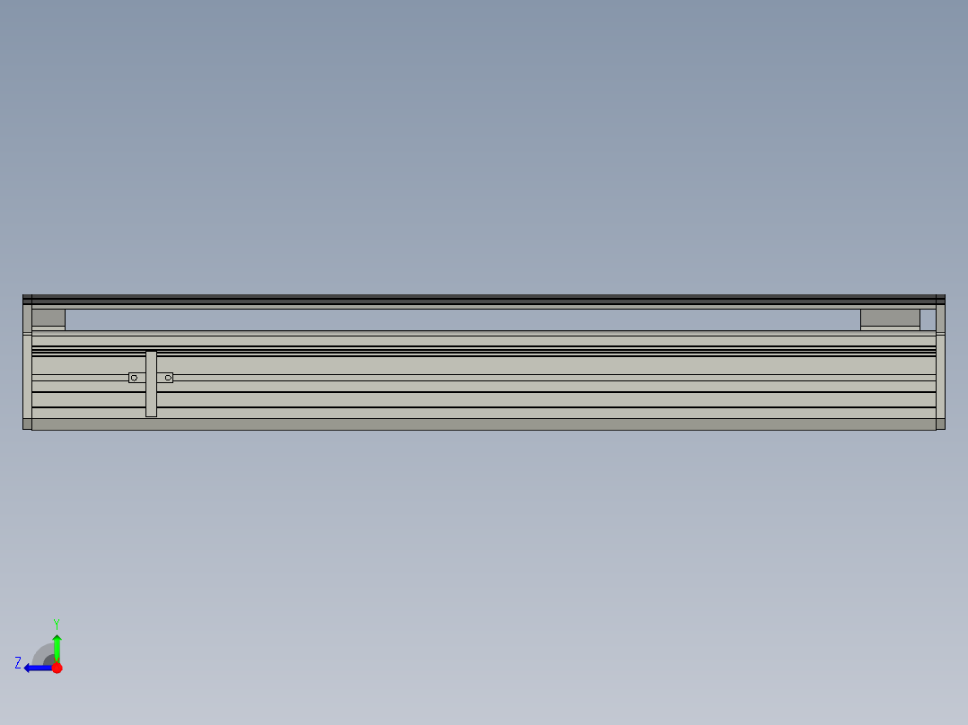 直线模组WG-LHB12-S300-BR设计图纸右视图