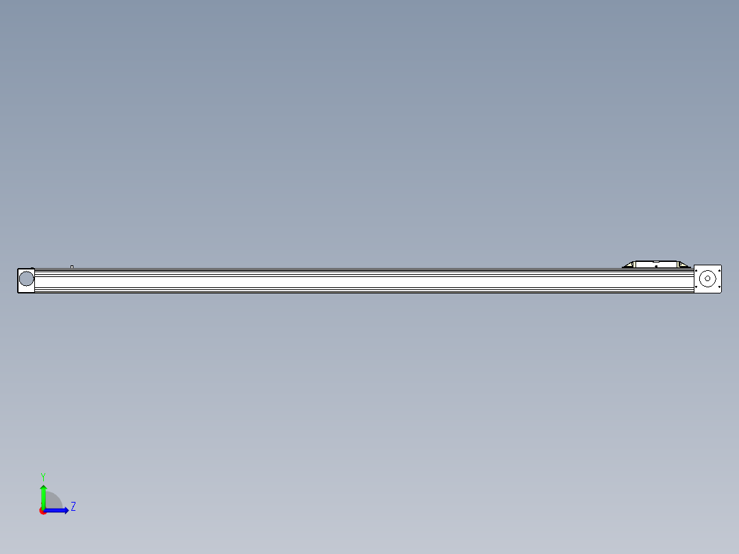 Toyo东佑达直线模组-M80M-S-X102-1700-L-M40-C4左视图