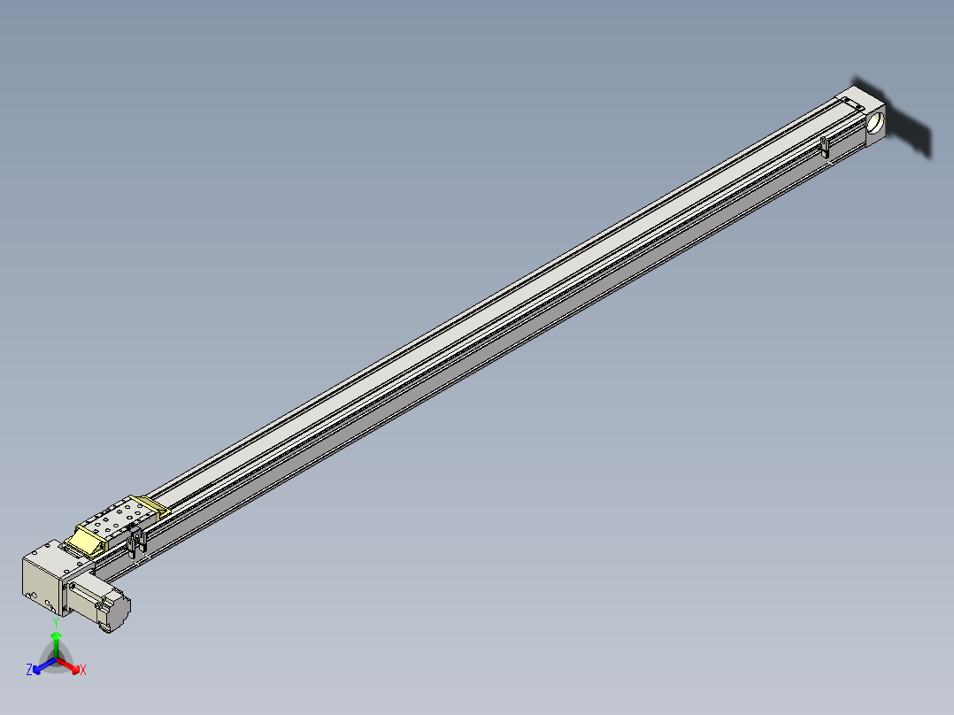 Toyo东佑达直线模组-M80M-S-X102-1700-L-M40-C4正等轴测图