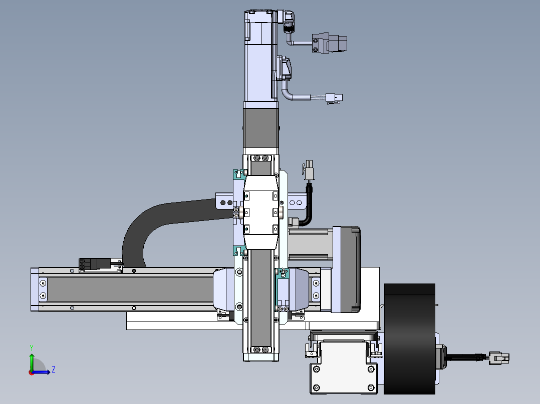内嵌直交机械手XYG系列XYG321-A3左视图