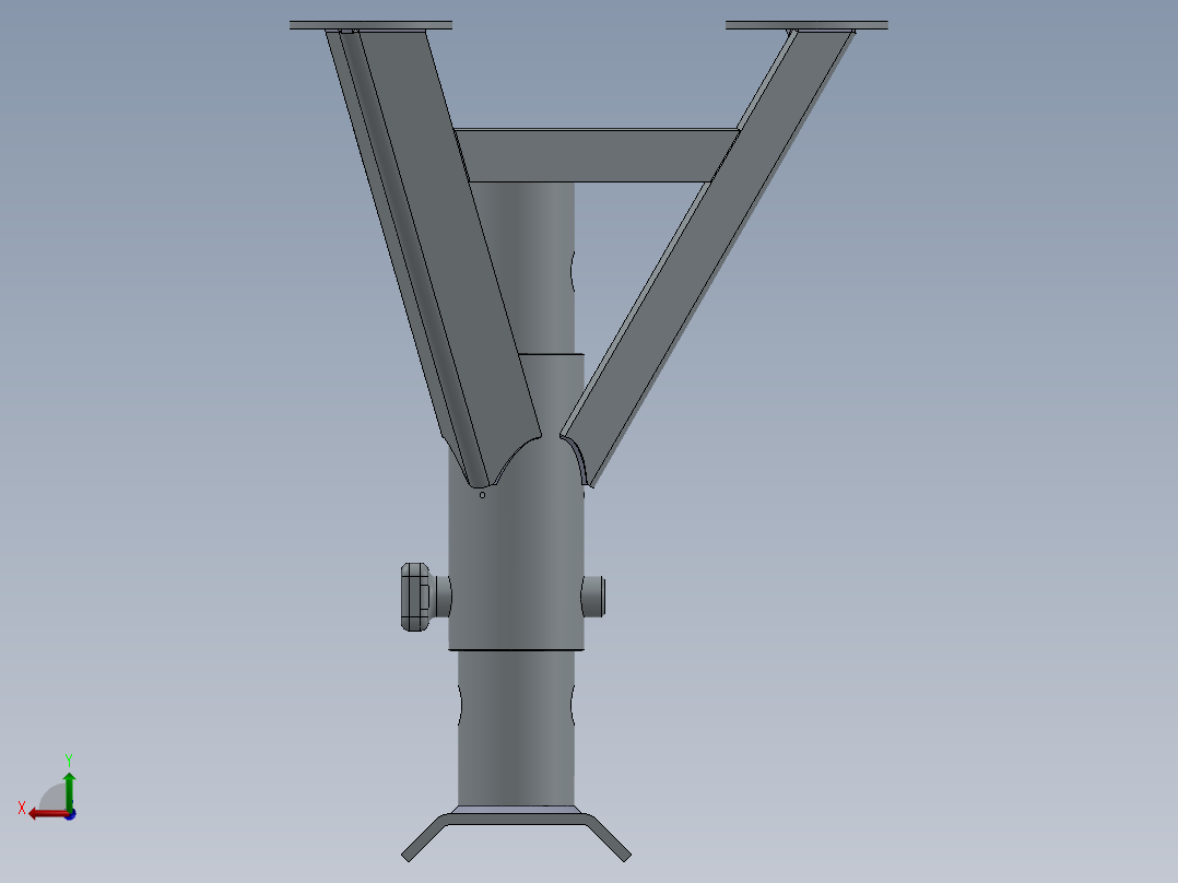 汽车千斤顶支架后视图
