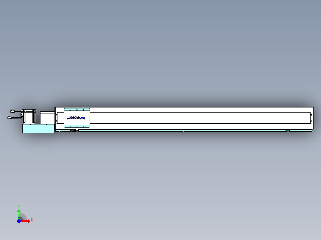 威洛博VBC同步带传动一无尘环境VBC14-L45-S1300-BL-ZP75-C3前视图