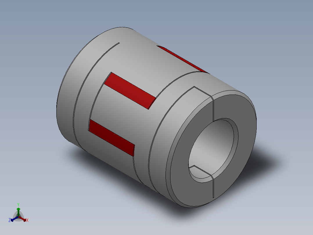LZQ系列梅花联轴器[LZQ-20×25-10×10]正等轴测图