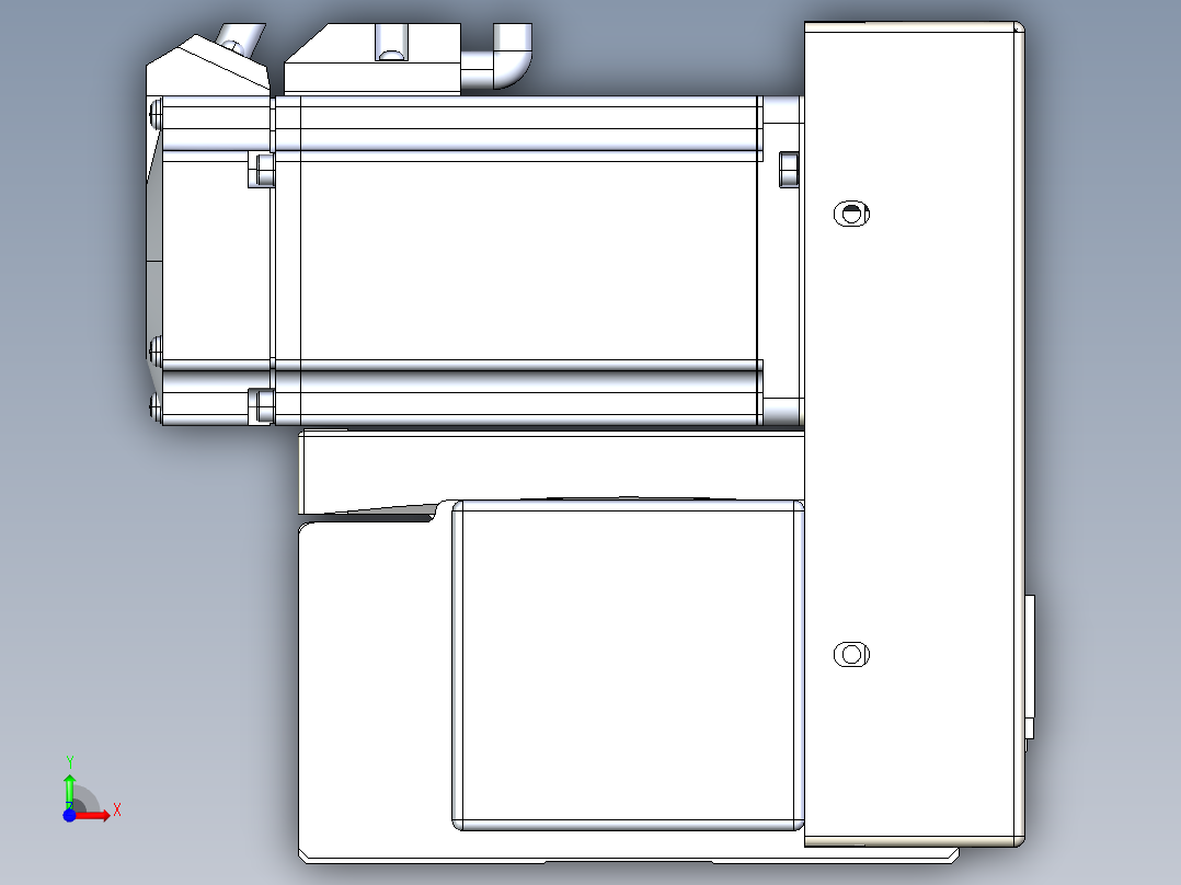 同步带全封闭直线模组TPA-HCB-120D-90-L550-RU-C-P40-N3前视图