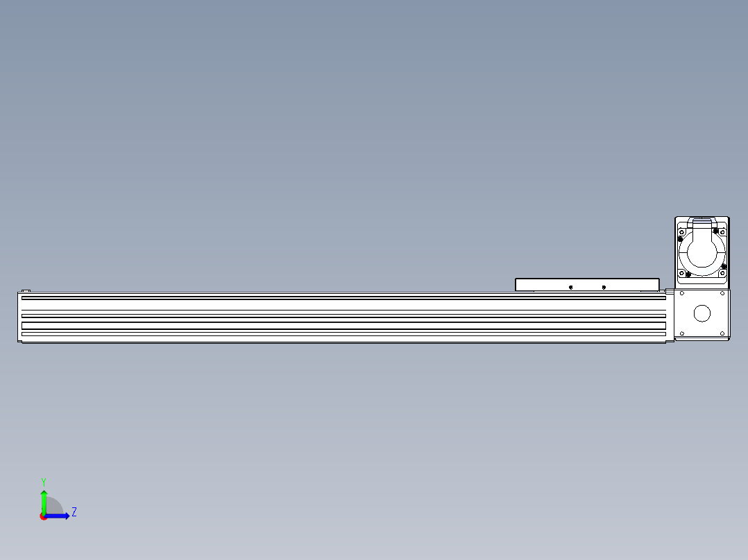 同步带全封闭直线模组TPA-HCB-120D-90-L550-RU-C-P40-N3左视图