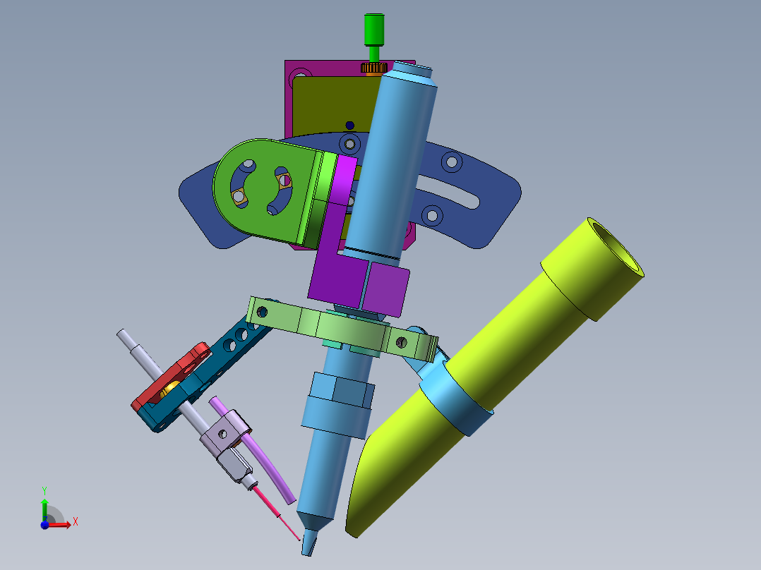 烙铁焊接组件前视图