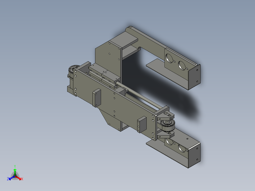 包装设备推料机构主视图