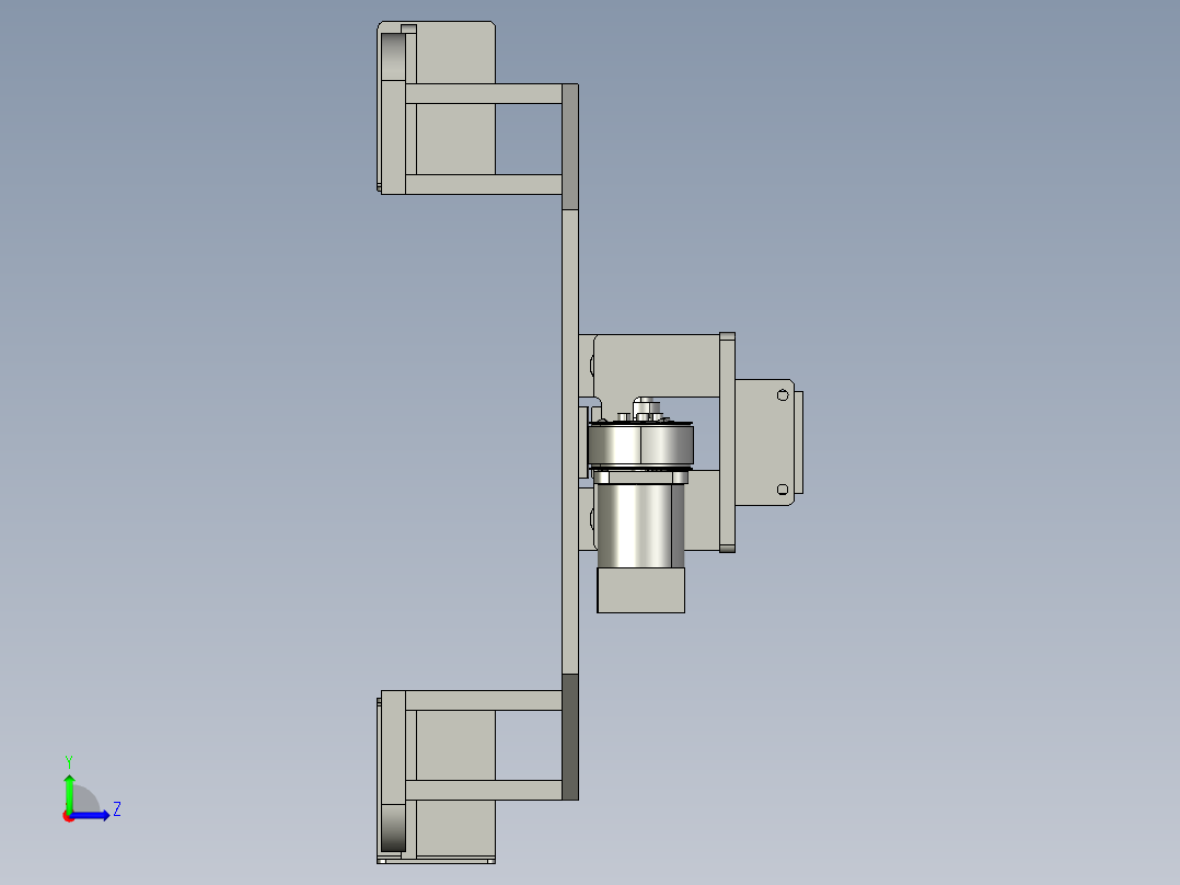 包装设备推料机构左视图