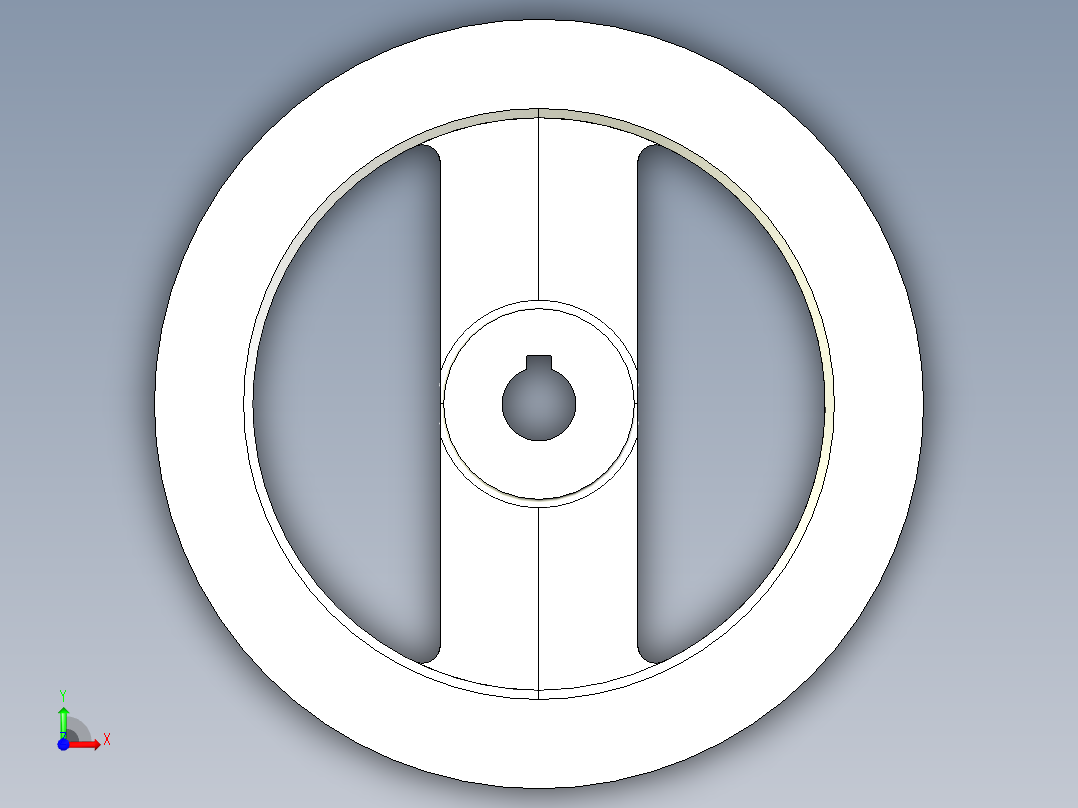 鋁合金手輪(無把手)2461-3D多系列多零件图纸模型前视图