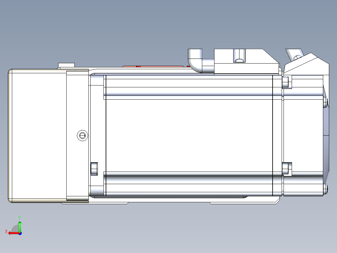 同步带全封闭直线模组TPA-HCB-110D-90-L1100-ML-Y-P40-N3后视图