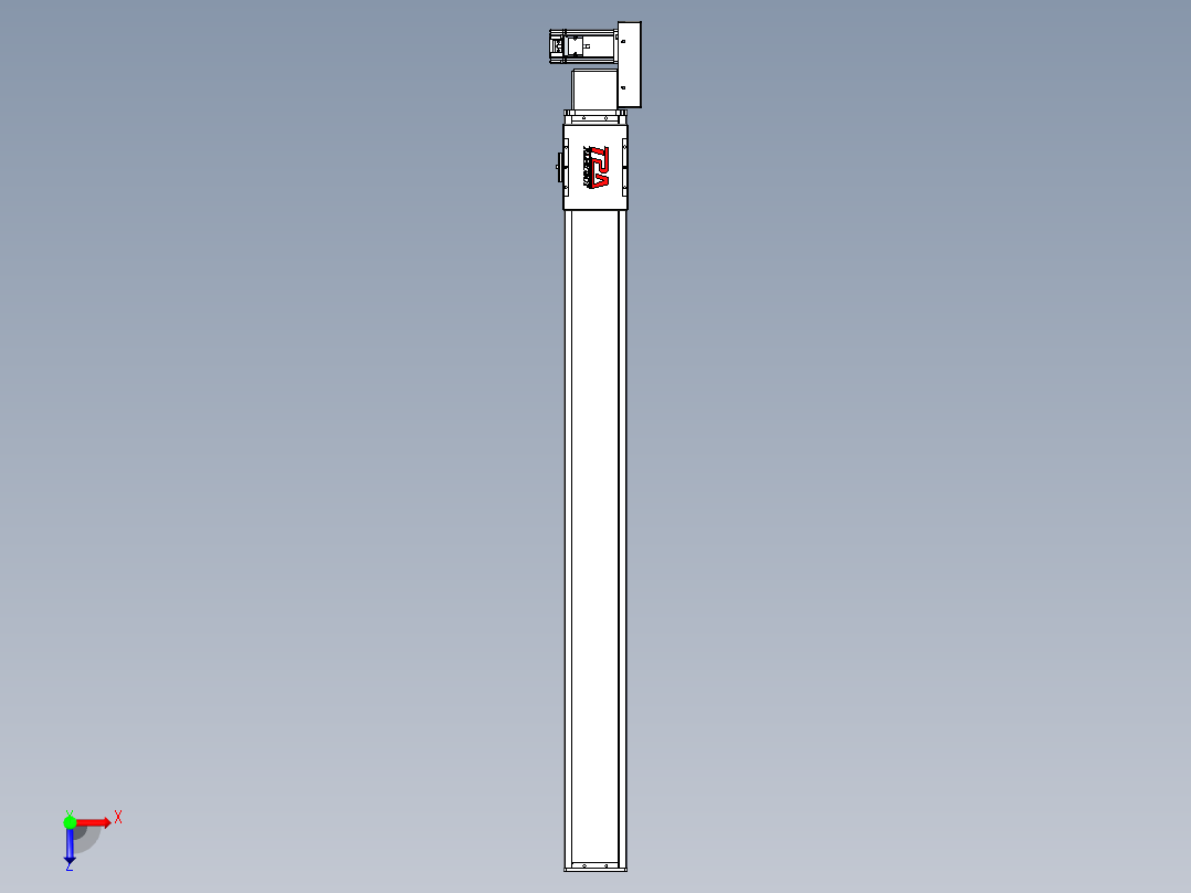 同步带全封闭直线模组TPA-HCB-110D-90-L1100-ML-Y-P40-N3俯视图