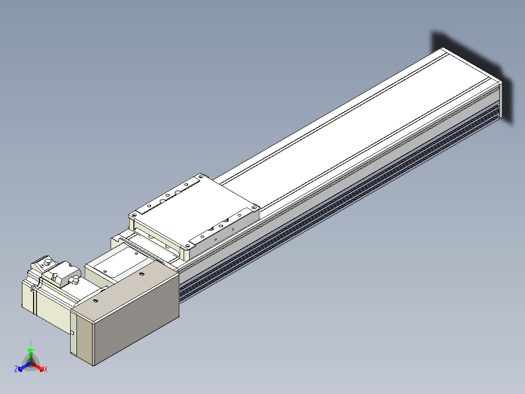 同步带全封闭直线模组TPA-HCB-105D-90-L350-MR-C-P20-N3主视图
