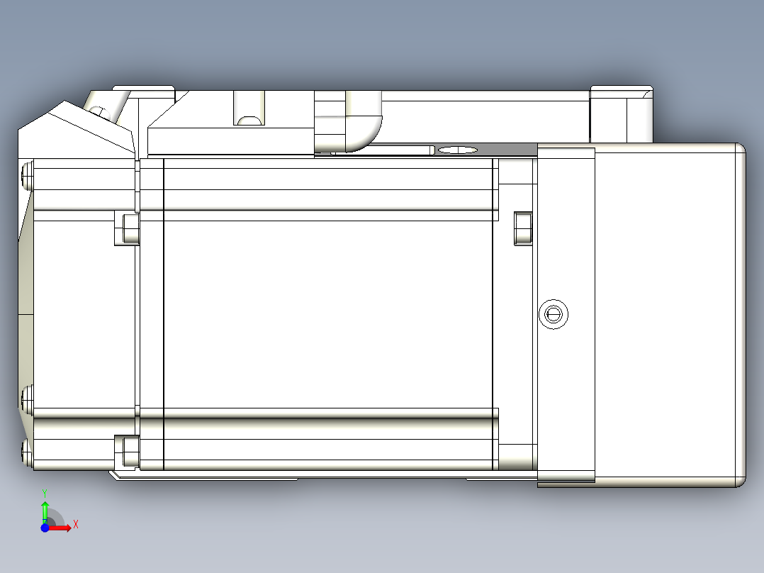 同步带全封闭直线模组TPA-HCB-105D-90-L350-MR-C-P20-N3前视图