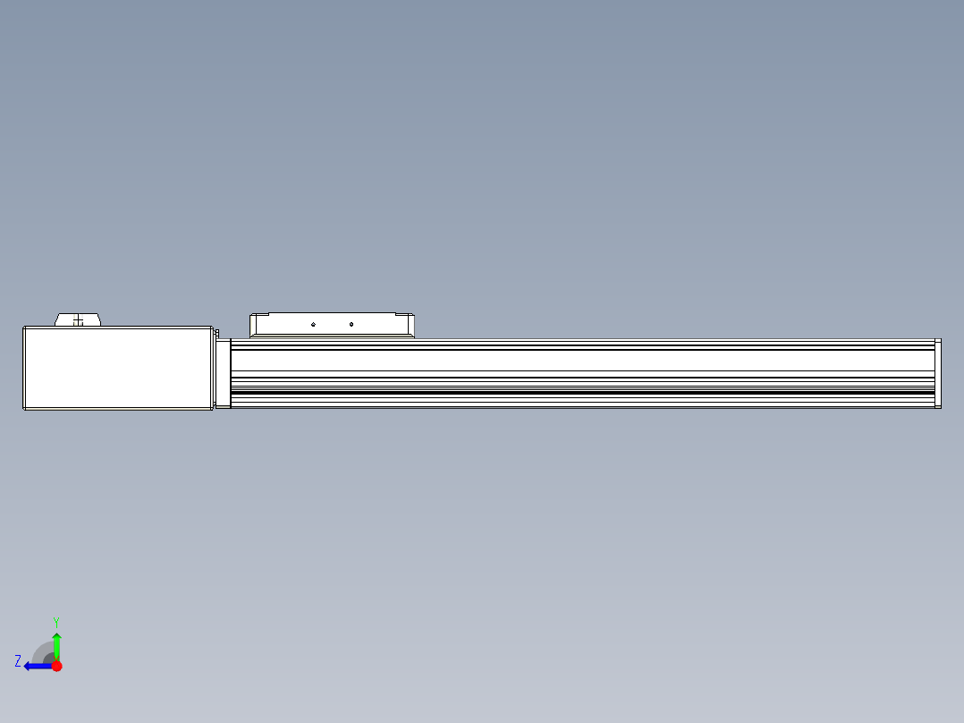 同步带全封闭直线模组TPA-HCB-105D-90-L350-MR-C-P20-N3右视图