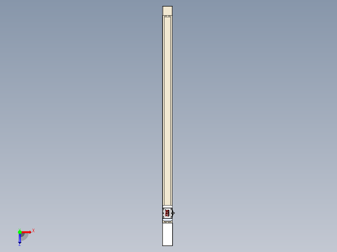 同步带全封闭直线模组TPA-HCB-65S-90-L1200-M-Y-P10-N3俯视图