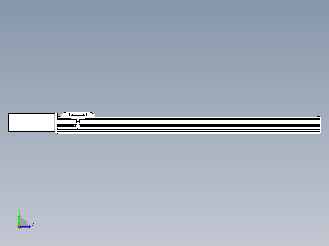 同步带全封闭直线模组TPA-HCB-85D-90-L750-MR-Y-P20-N3左视图