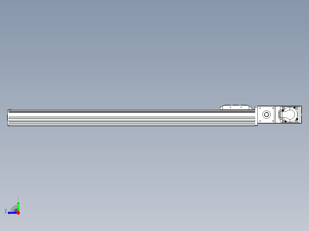 同步带全封闭直线模组TPA-HCB-85D-90-L750-MR-Y-P20-N3右视图