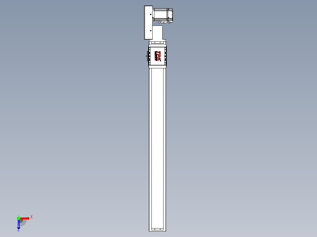 同步带全封闭直线模组TPA-HCB-85D-90-L750-MR-Y-P20-N3俯视图