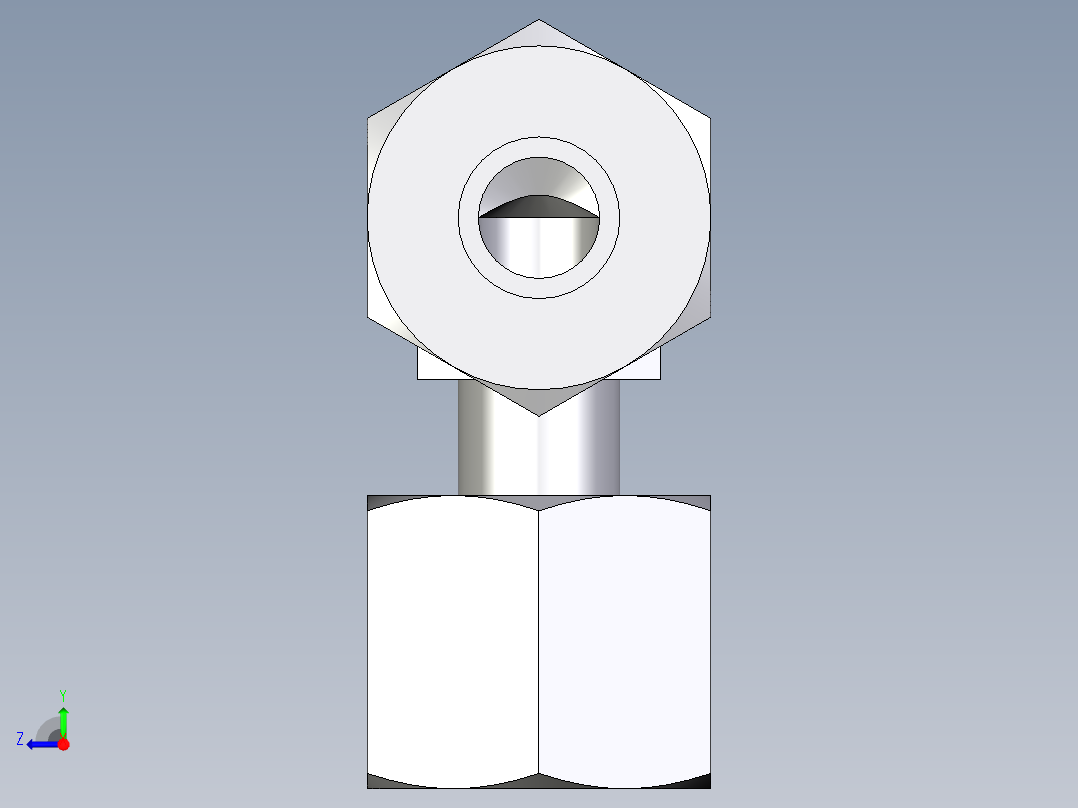 卡套式工业通用硬管接头EO_Standpipe_elbow_EVW08LCF右视图