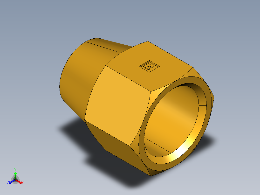 扩口式工业通用硬管接头Short Nut 41FS-10主视图