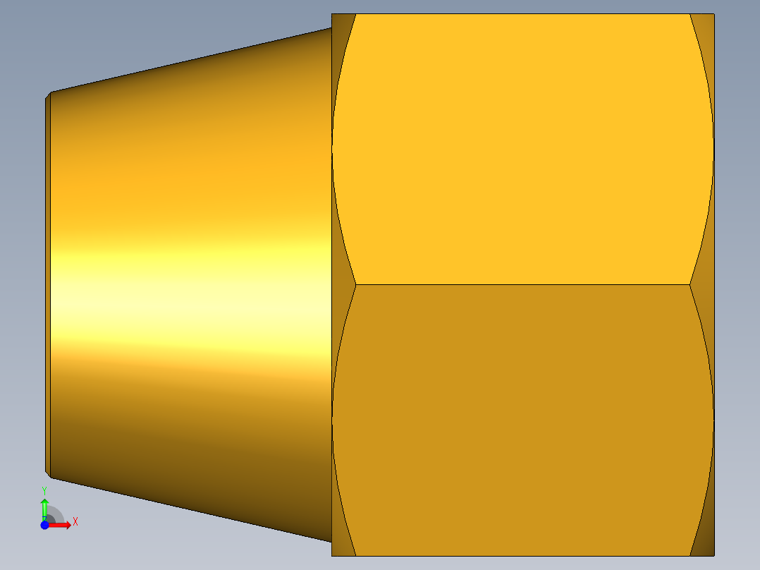 扩口式工业通用硬管接头Short Nut 41FS-10前视图