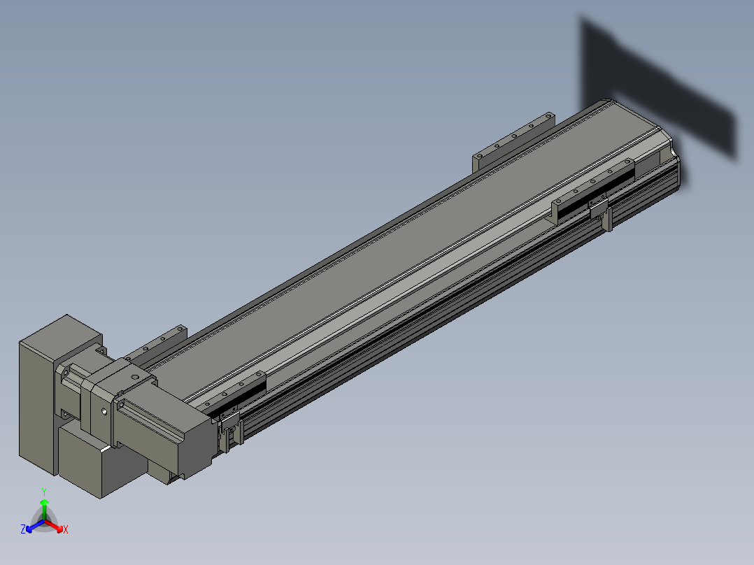 直线模组LHB17-L40-S700-LU设计图纸主视图
