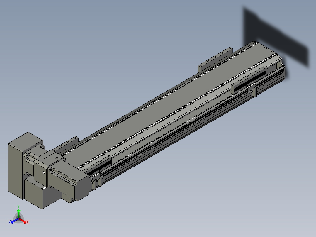 直线模组LHB17-L40-S700-LU设计图纸正等轴测图