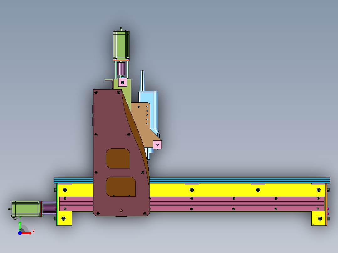 用于橱柜精细雕刻设备前视图
