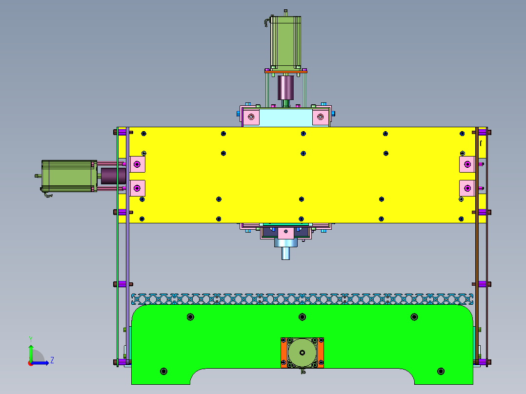 用于橱柜精细雕刻设备左视图