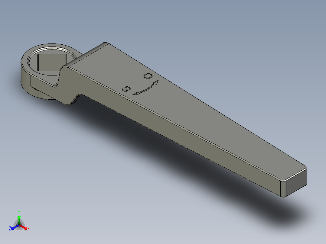 管道手动球阀-水管开关阀-手动阀门User Library-md52c150dn32-1_DN25~32Handle正等轴测图