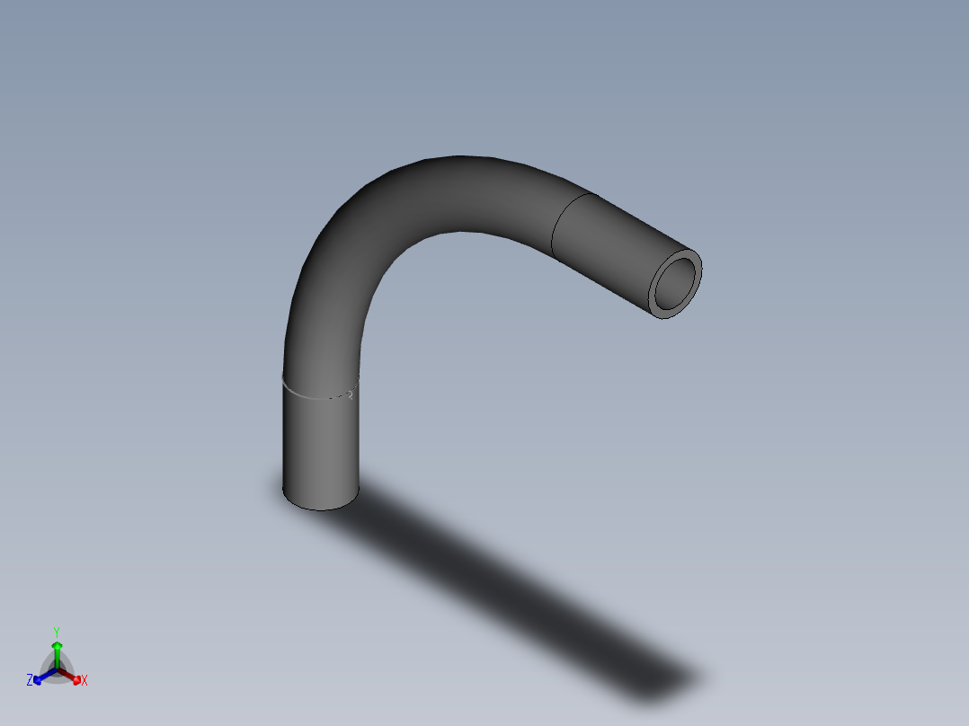 pvc conduit elbow-90deg std radius正等轴测图