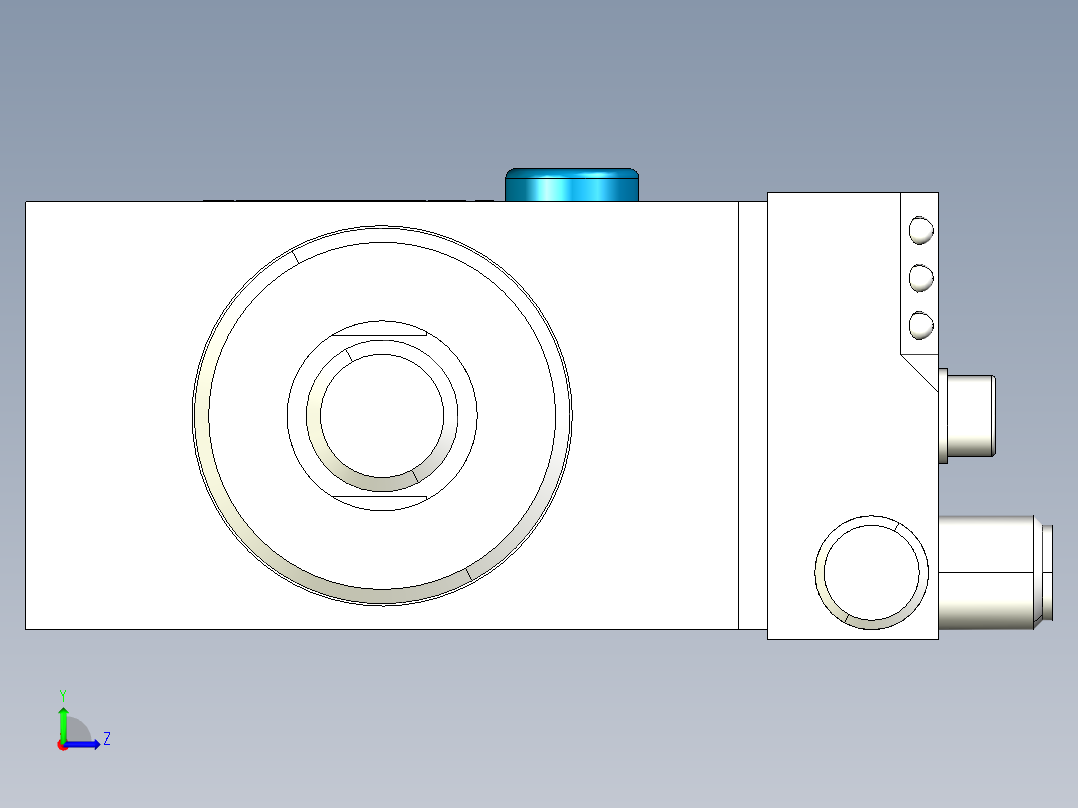 德克斯TUNKERS气缸数模SZK_40_Z_T12_TUENKERS左视图