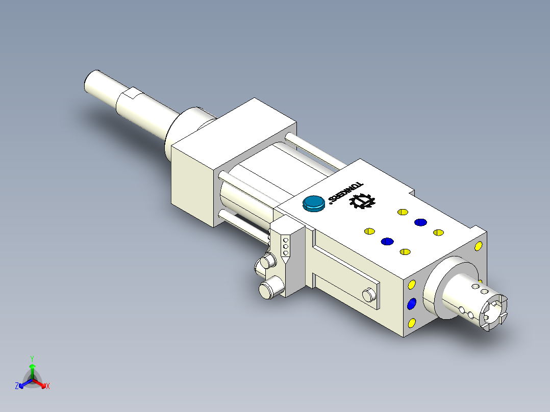 德克斯TUNKERS气缸数模SZK_40_Z_T12_TUENKERS正等轴测图