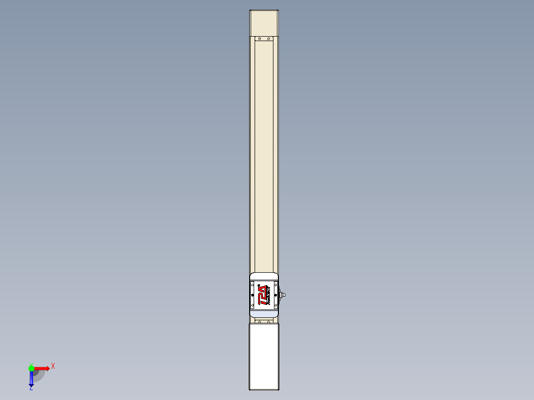 同步带全封闭直线模组TPA-HCB-65S-90-L500-M-Y-P10-N3俯视图